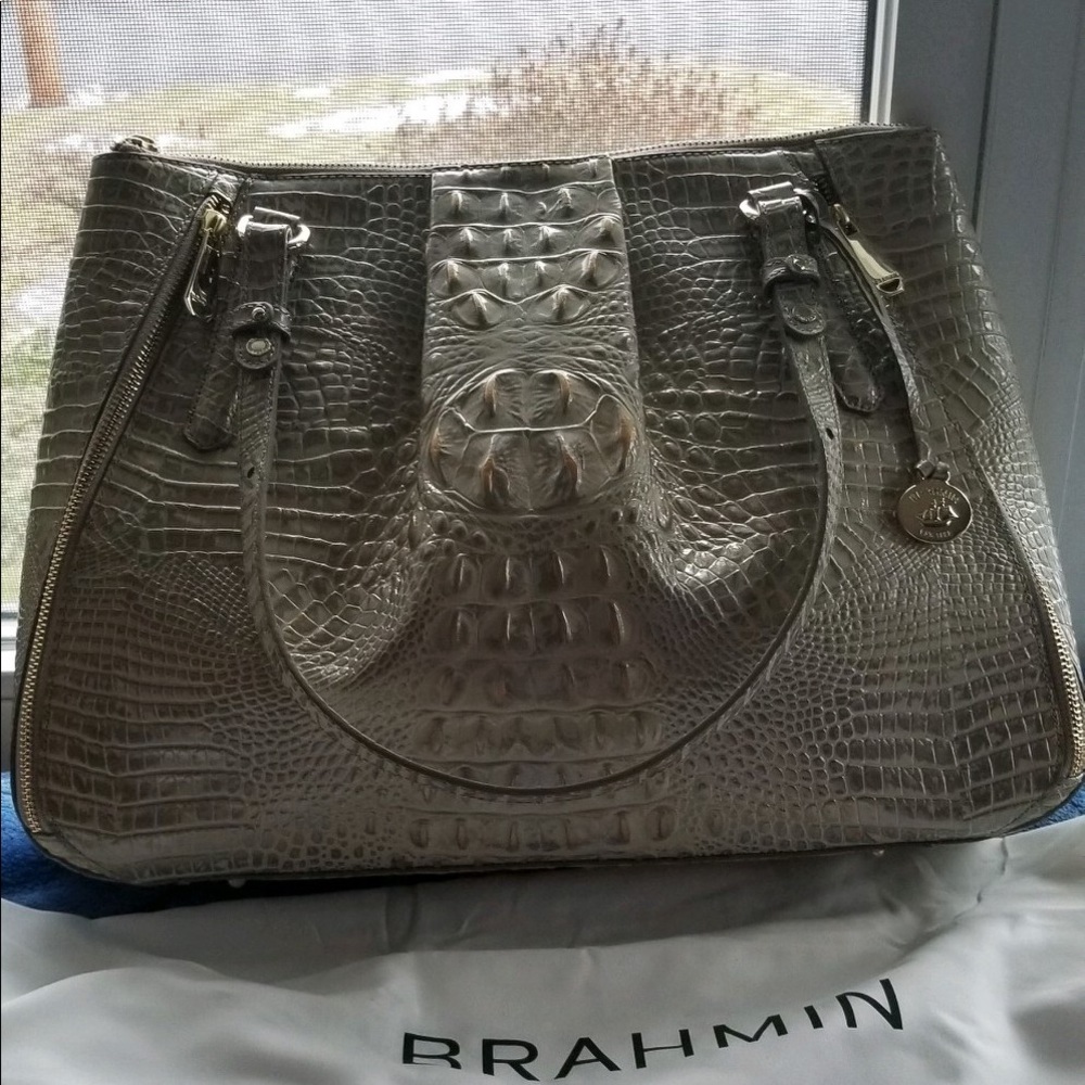 Brahmin Crocodile Embossed Handbag